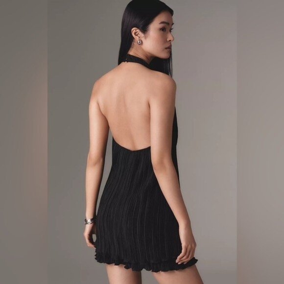 NWT Size 14 - By Anthropologie Halter Plissé Romper (NWT US$ 138) - Picture 5 of 16